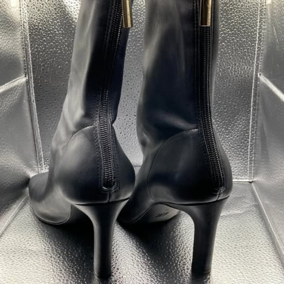 Black Mid Calf Boots - Picture 2 of 3